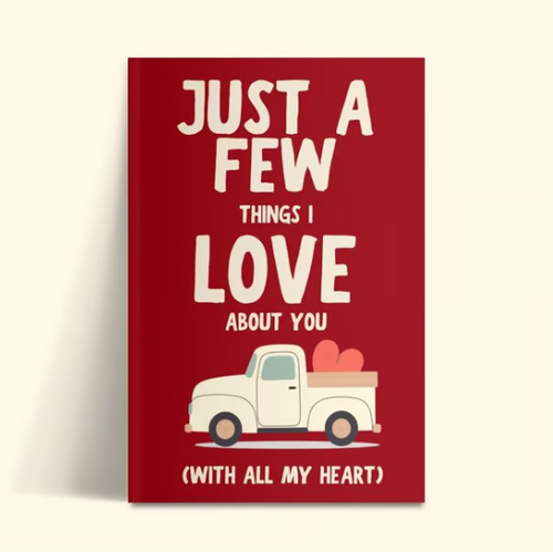 🔥Last Day 50% OFF - ❤️Just A Few Things I Love About You (With All My Heart) Fill In The Blank Gift Book📚