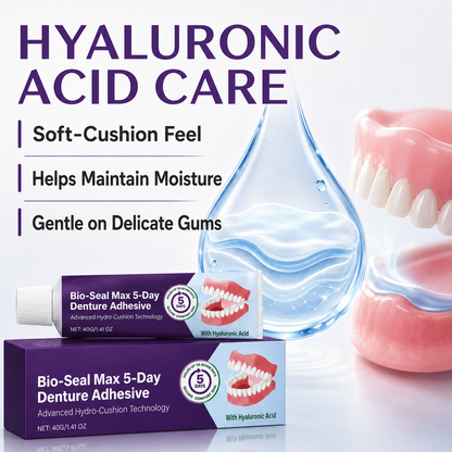 🔥100K+ SOLD🔥Bio-Seal Max 5-Day Denture Adhesive🦷💙