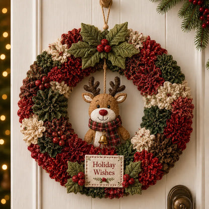 ✨ Make A Christmas Wreath You'll Be Proud To Display ❤️ 3D Fabric Poke DIY Kit With Tutorial & Guide Included