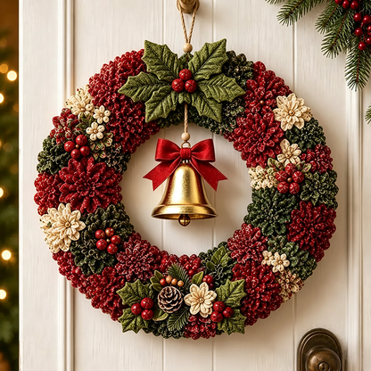 ✨ Make A Christmas Wreath You'll Be Proud To Display ❤️ 3D Fabric Poke DIY Kit With Tutorial & Guide Included