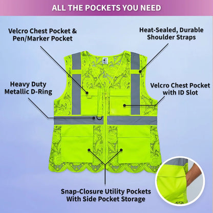 Lace Safety Vest (4 Pockets)