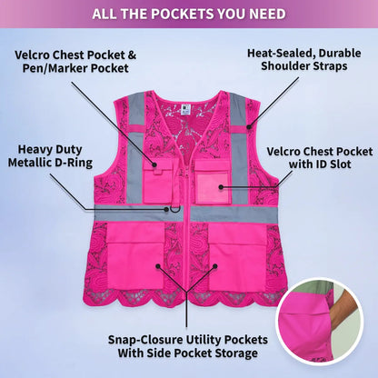 Lace Safety Vest (4 Pockets)