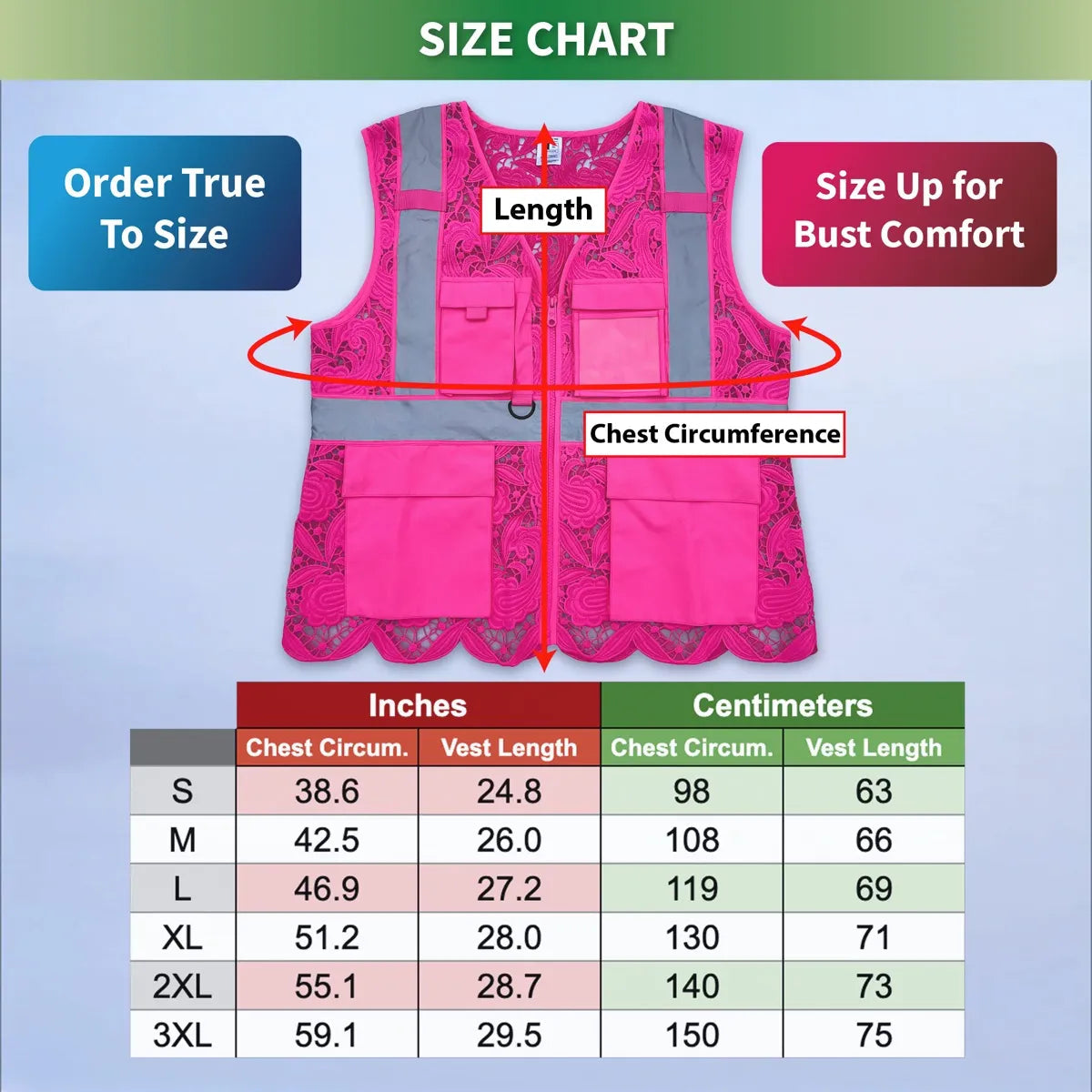 Lace Safety Vest (4 Pockets)