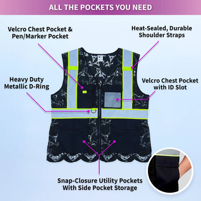 Lace Safety Vest (4 Pockets)
