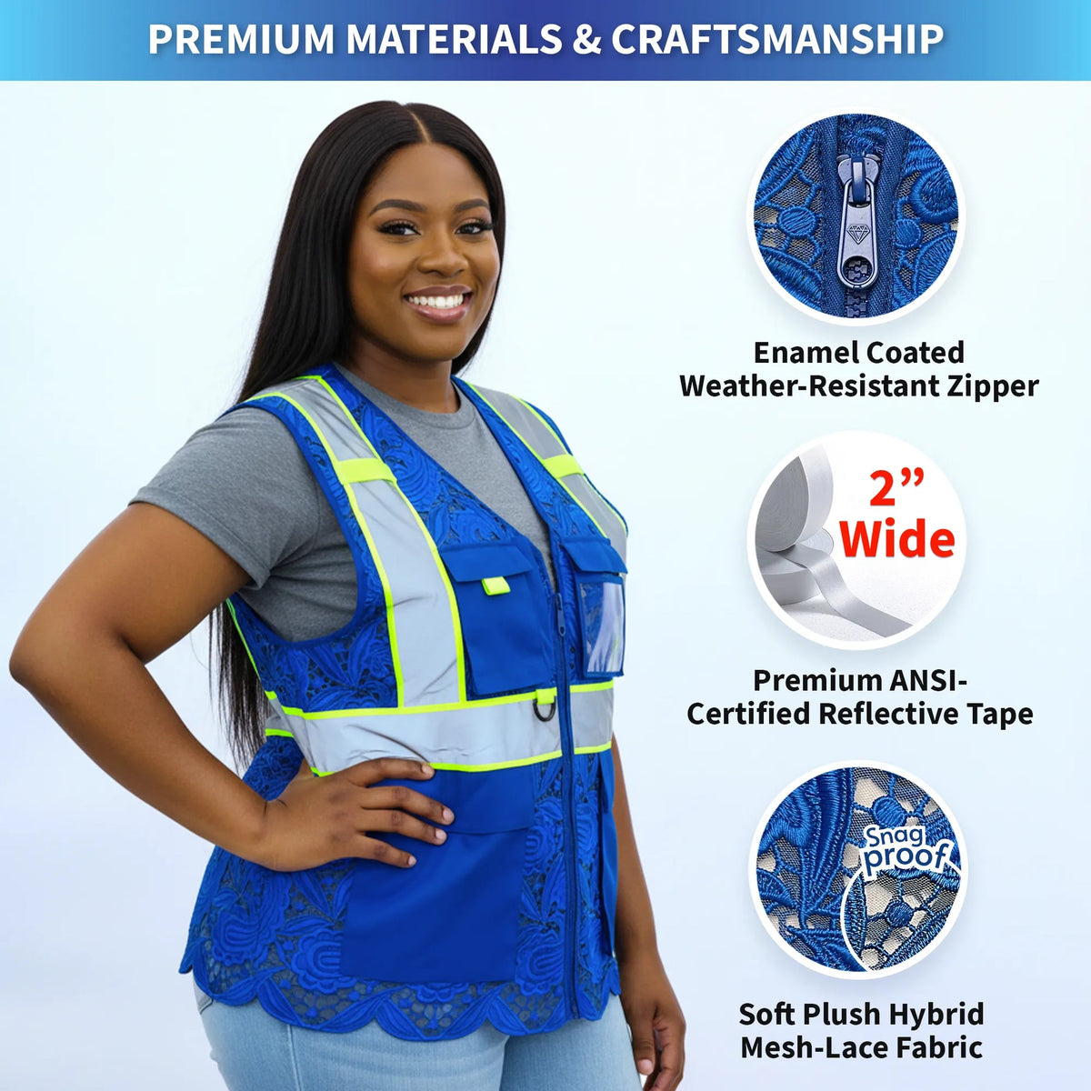 Lace Safety Vest (4 Pockets)