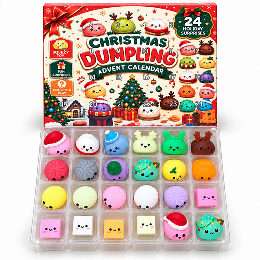 🎅 CHRISTMAS SPECIAL | 24 Days of Mini Squishies – Cute 2026 Advent Calendar with Daily Dumpling Surprises